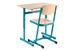 Aufstellung Tisch Tau + 2x Stuhl Saxana - höhenverstellbar