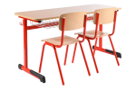 Aufstellung Tisch Titan + 2x Stuhl Klasik