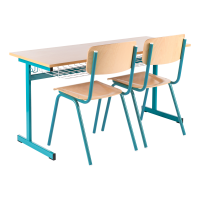 Aufstellung Tisch Tau + 2x Stuhl Klasik
