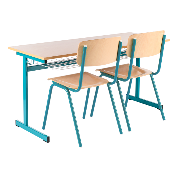 Aufstellung Tisch Tau + 2x Stuhl Klasik